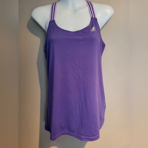 Adidas Purple Sleeveless Tank Top, Size Small